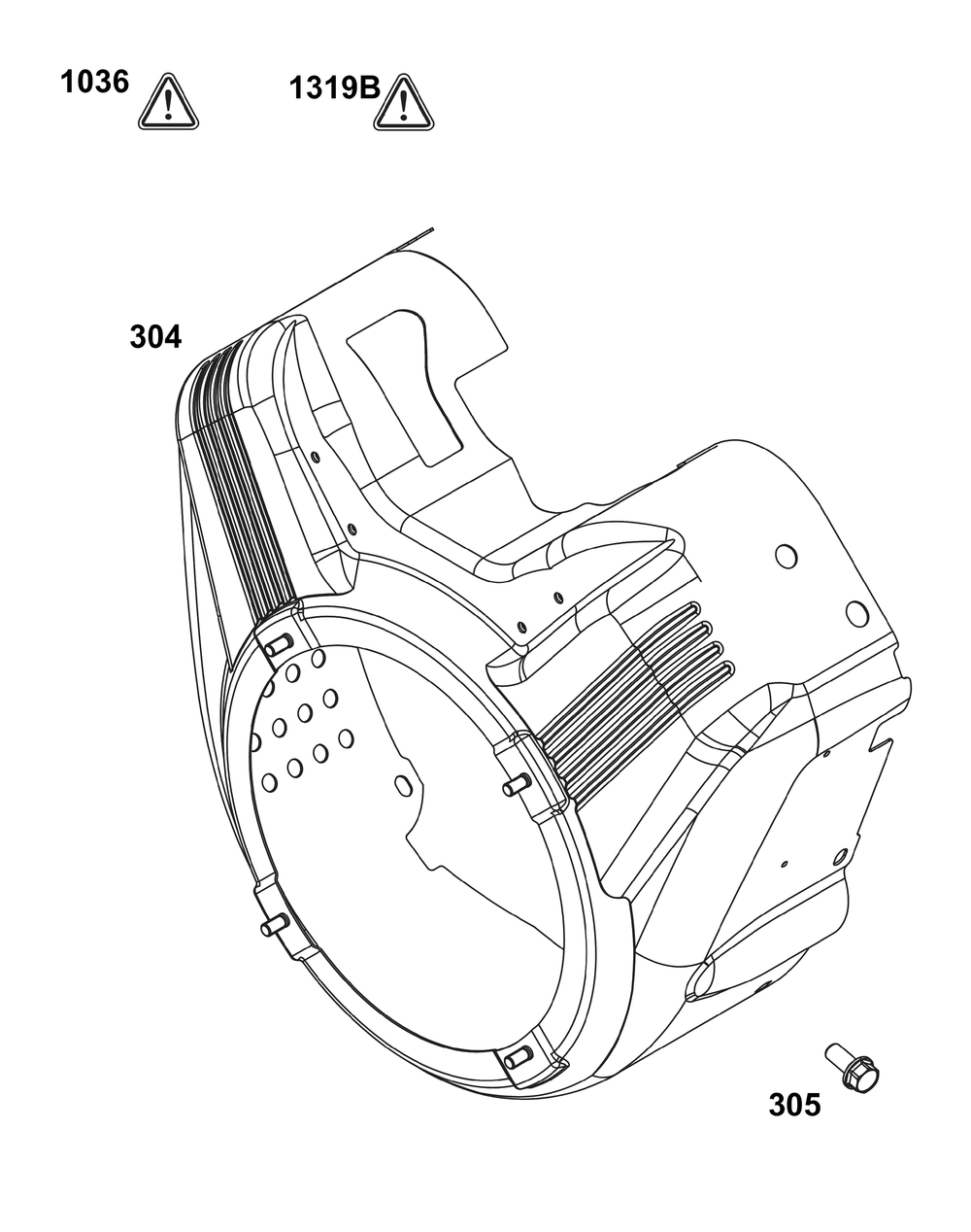 Blower Housing Group Diagram and Parts List for 38E347-0022-G1 200000 - 399999 Briggs and Stratton Engine